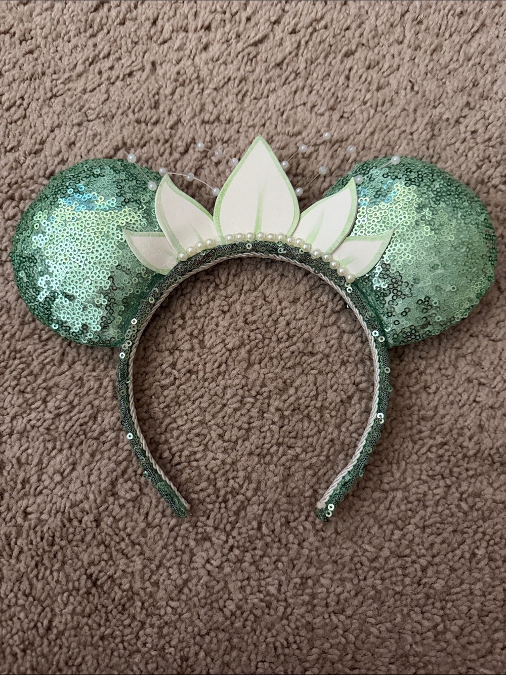 Handmade Princess Tiana Disney Minnie Ear Headband